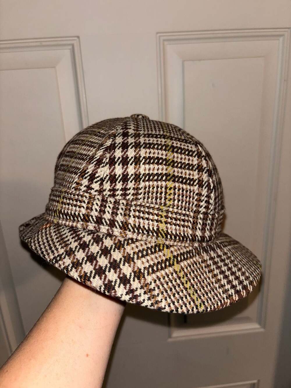 Vintage Burberrys Wool Houndstooth Check Bucket Hat - Picture 5 of 8